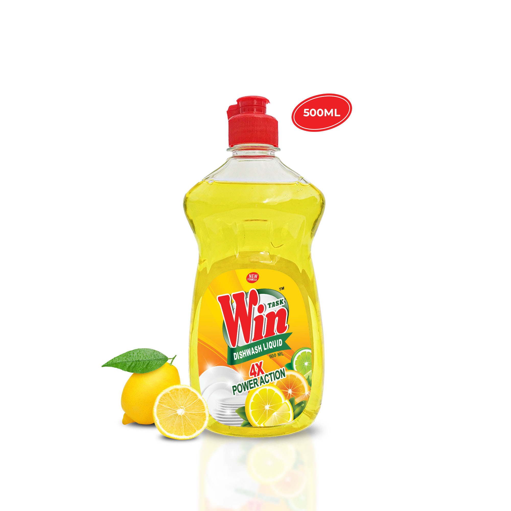 Win Task Dishwash Lemon 500 ml bottle