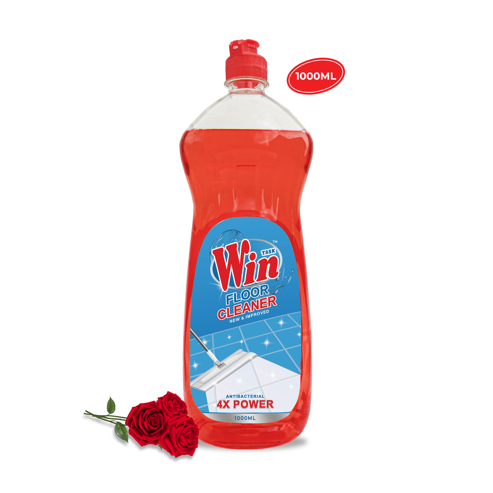 Win Task Floor Cleaner Red Rose 1000 ml bottle
