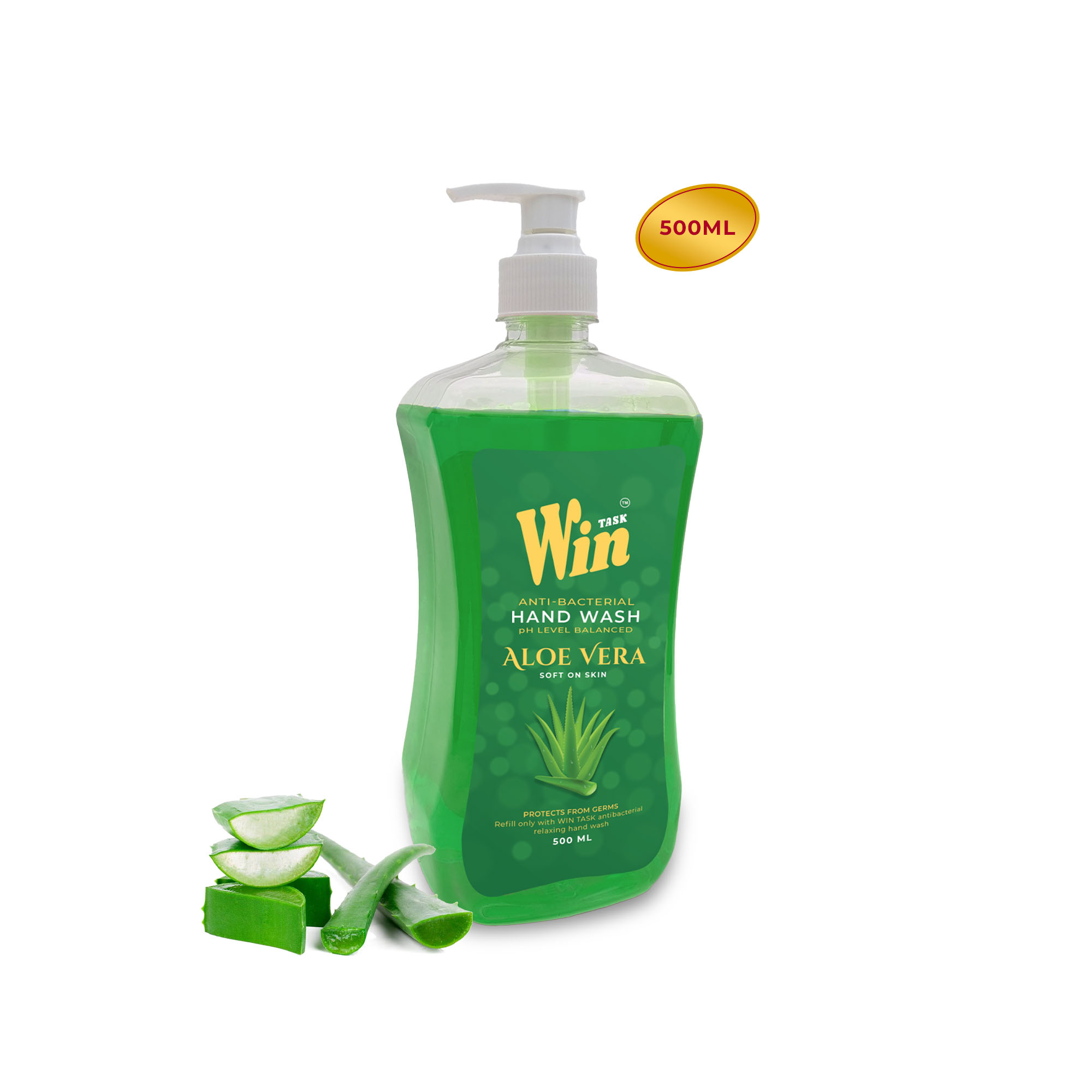Win Task Handwash Aloe Vera 500 ml bottle