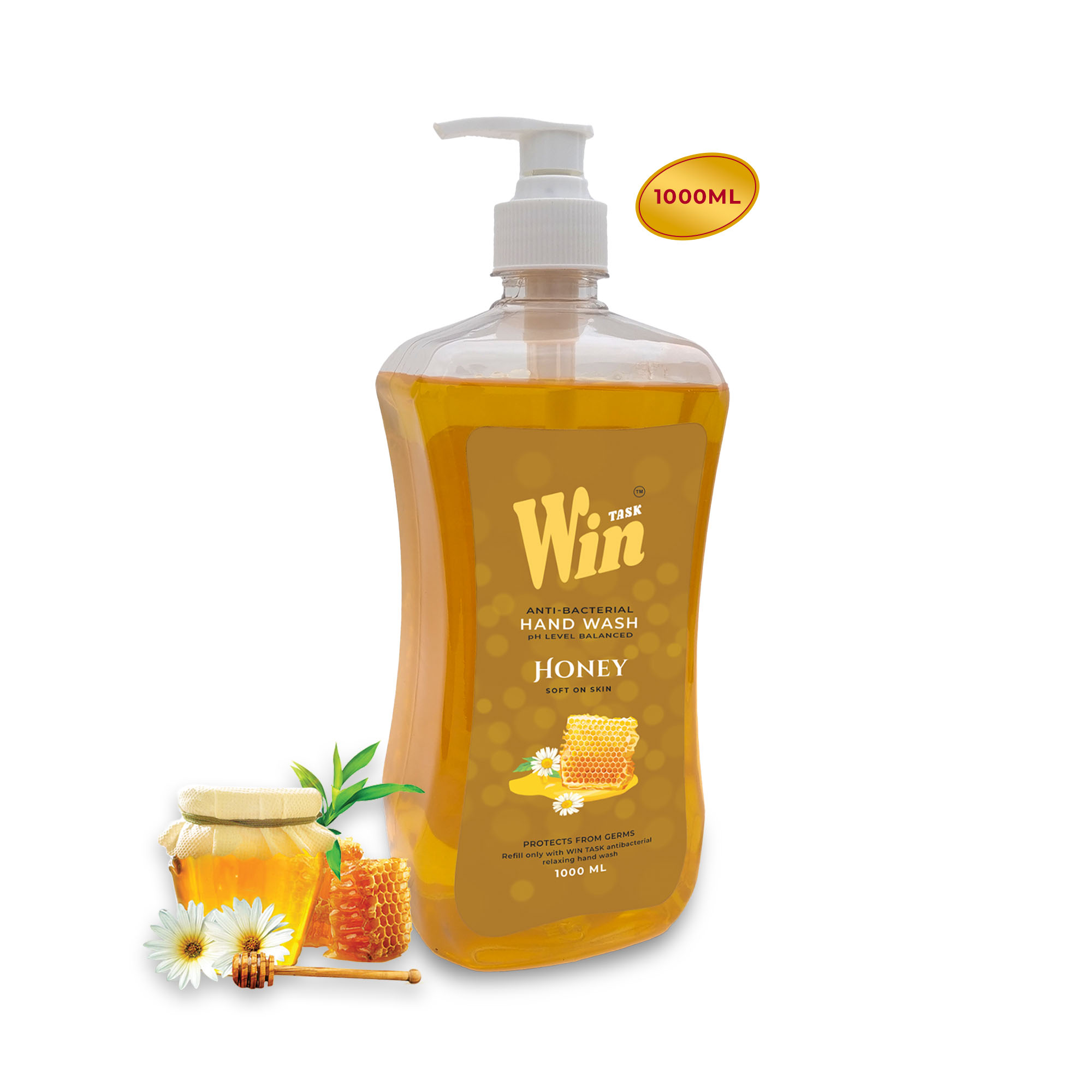 Win Task Handwash Honey 1000 ml bottle