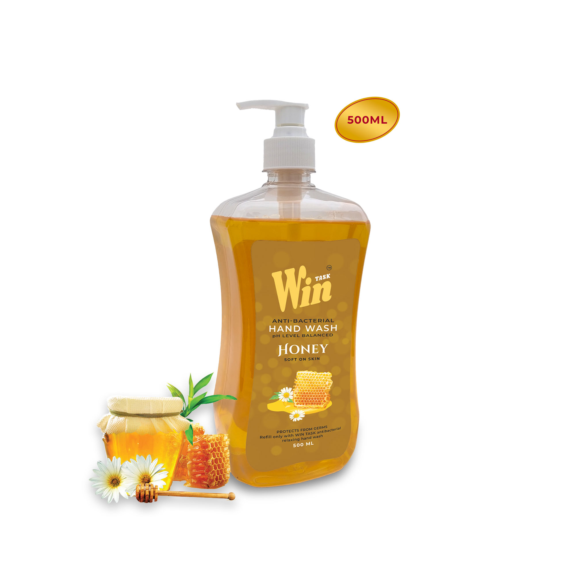 Win Task Handwash Honey 500 ml bottle
